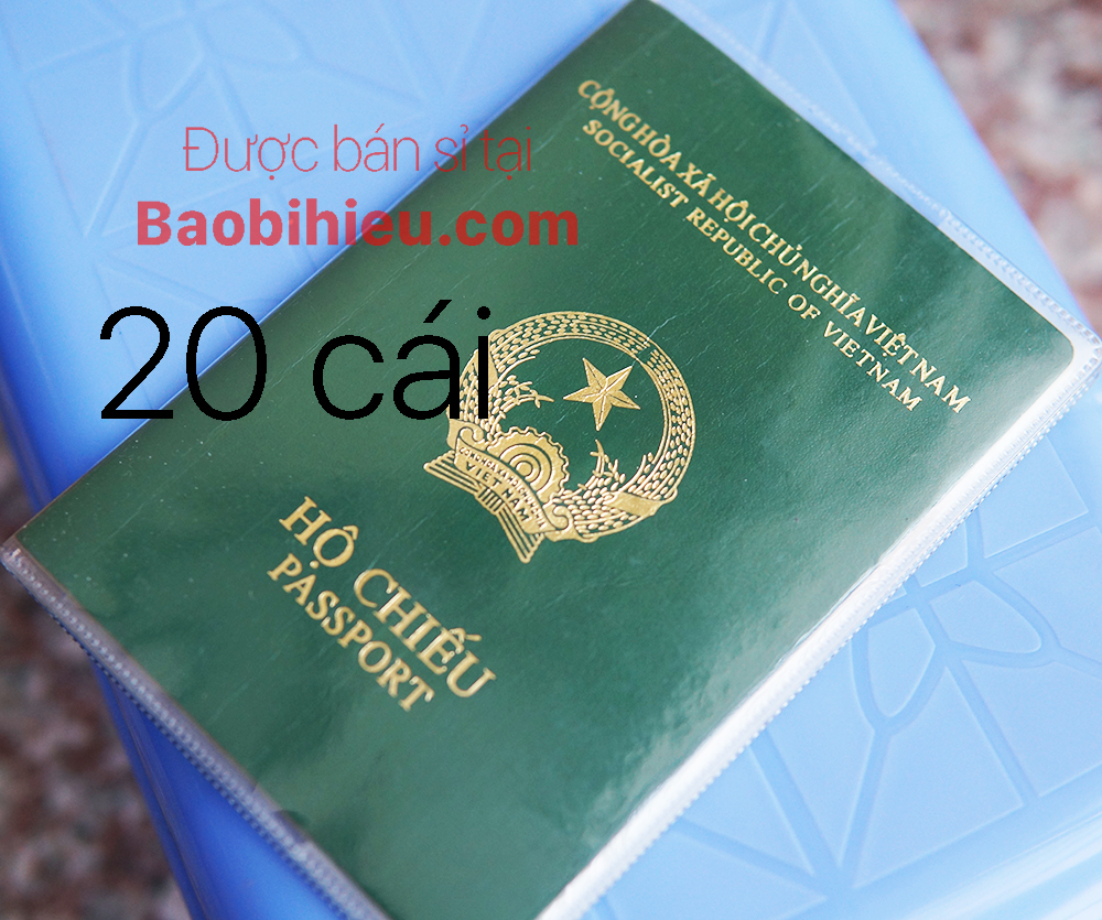 COMBO 20 cái vỏ bao hộ chiếu passport dẻo trong có khe đựng vé máy bay và