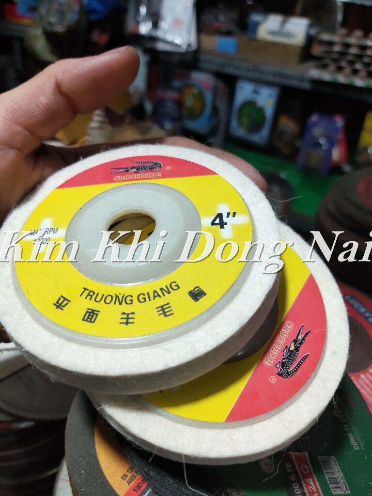 nỉ đánh bóng kim loại trắng mịn 100mm