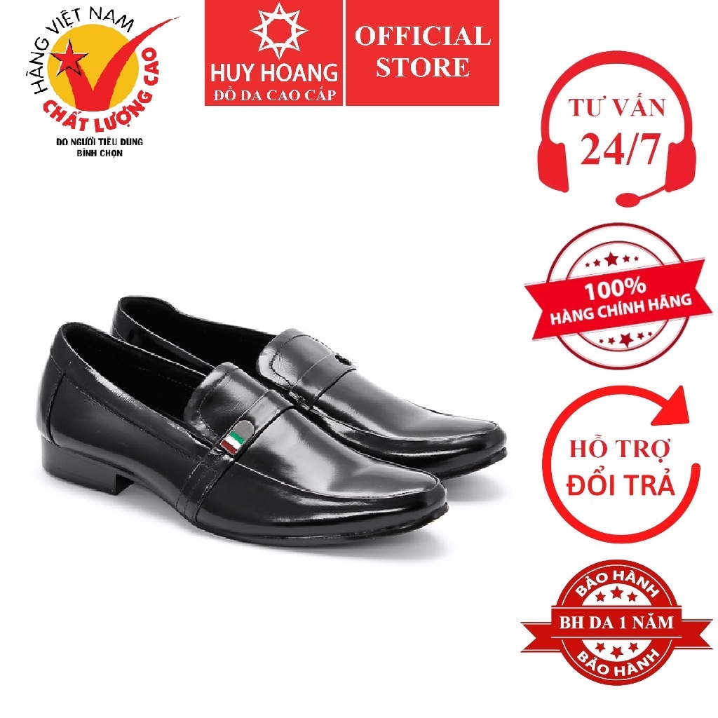 Giày tây nam da bò  màu đen HK7104