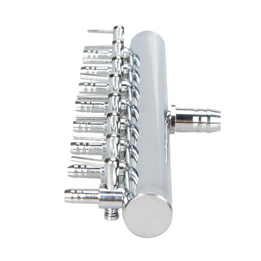 Van inox chia khí oxy/co2 khóa điều chỉnh - vòi chia 12