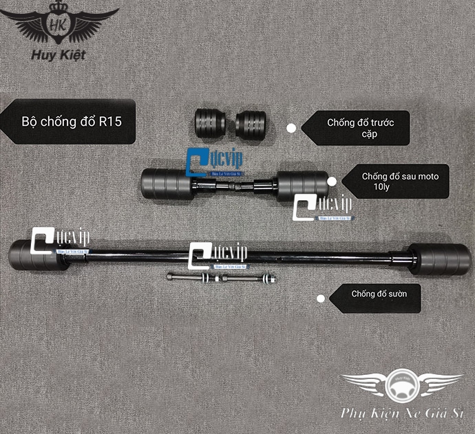 [HCM]Combo Chống Đổ Sườn + Chống Đổ Trước + Chống Đổ Sau Cho Xe R15 V3 TFX MS3233