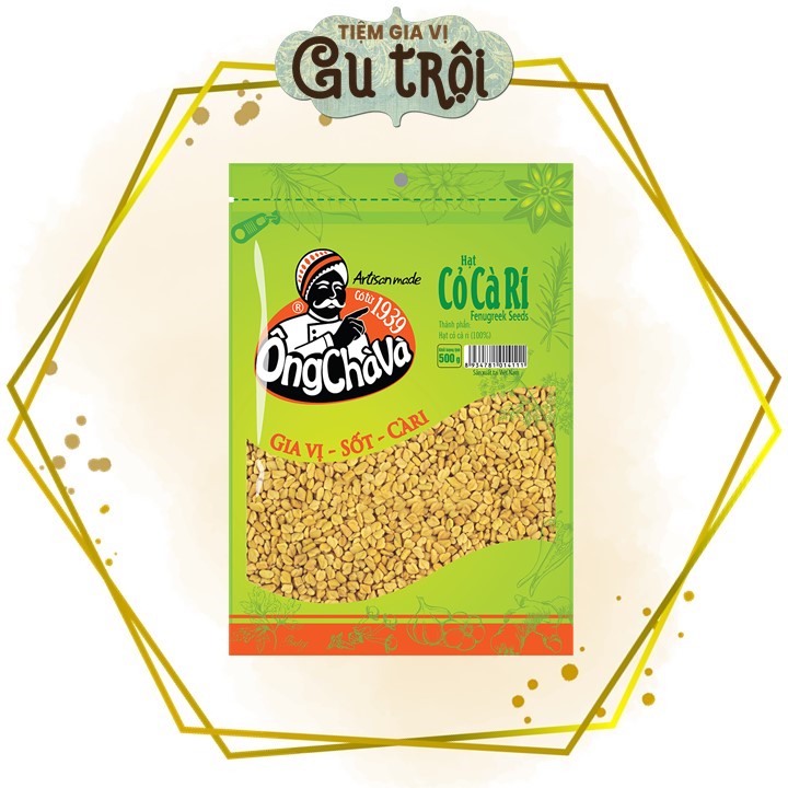 Hạt cỏ cà ri Ông Chà Và 500g (Túi) - Fenugreek seeds