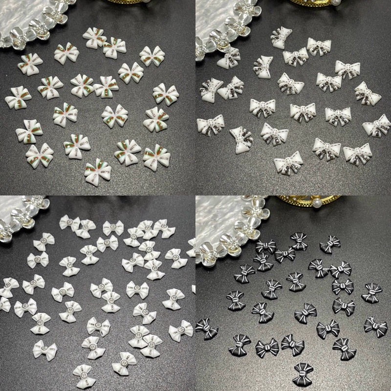 Phụ kiện Cham Nơ Bột đính Móng Siêu Xinh mẫu HOT