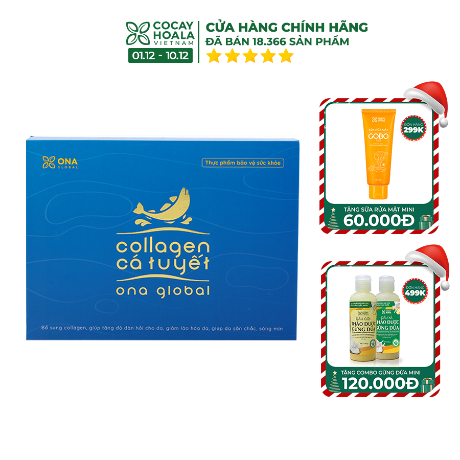 Collagen cá tuyết Nauy Cocayhoala làm đẹp da, da săn chắc