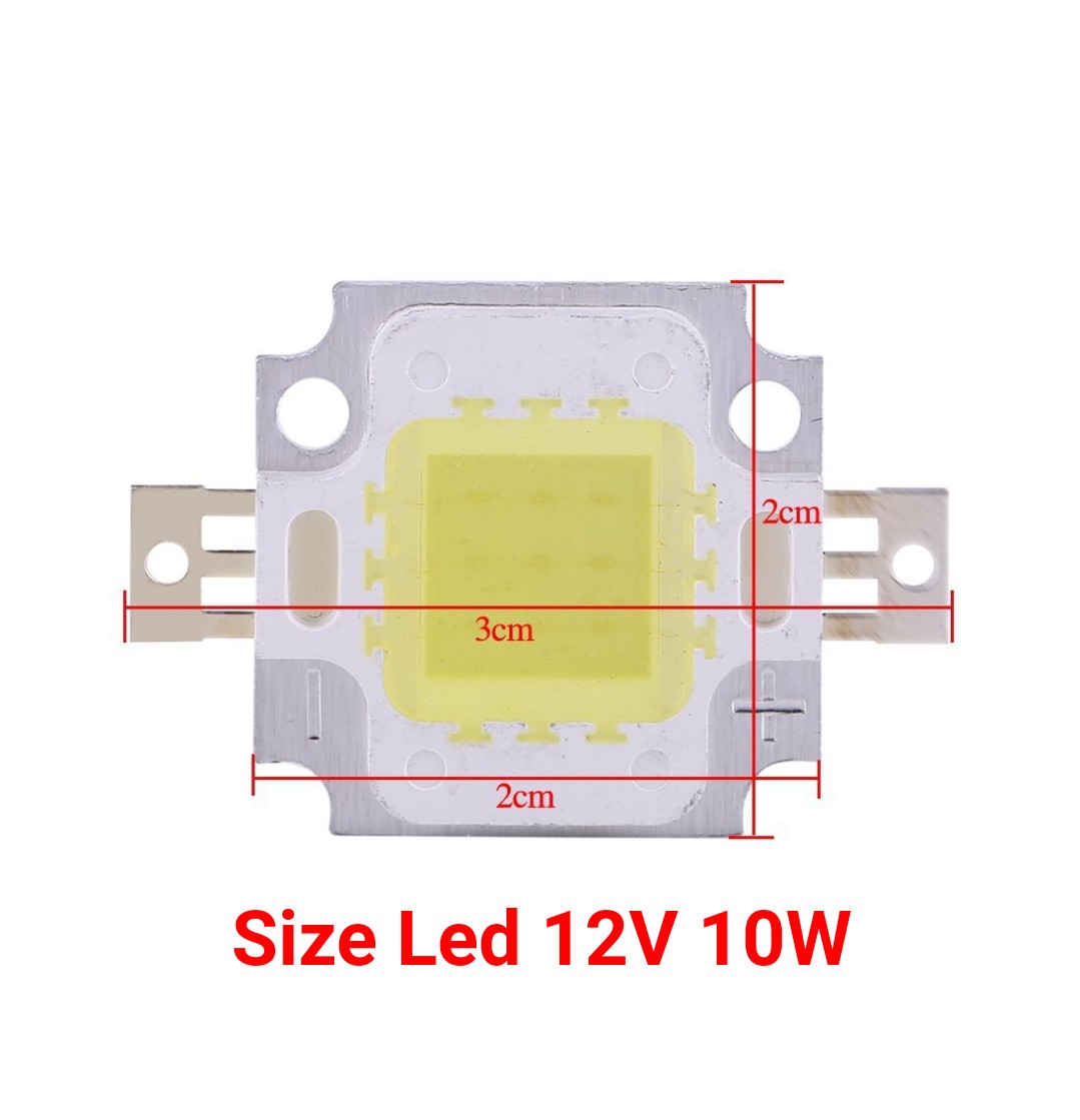 Combo 10 Chip 12V 10W Sáng Trắng