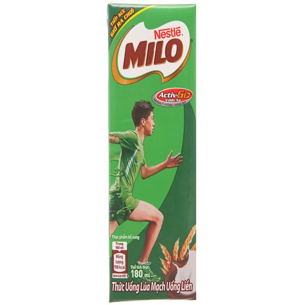 [Date 2.2024] Thùng 48 Hộp Sữa MILO lúa mạch 180ml