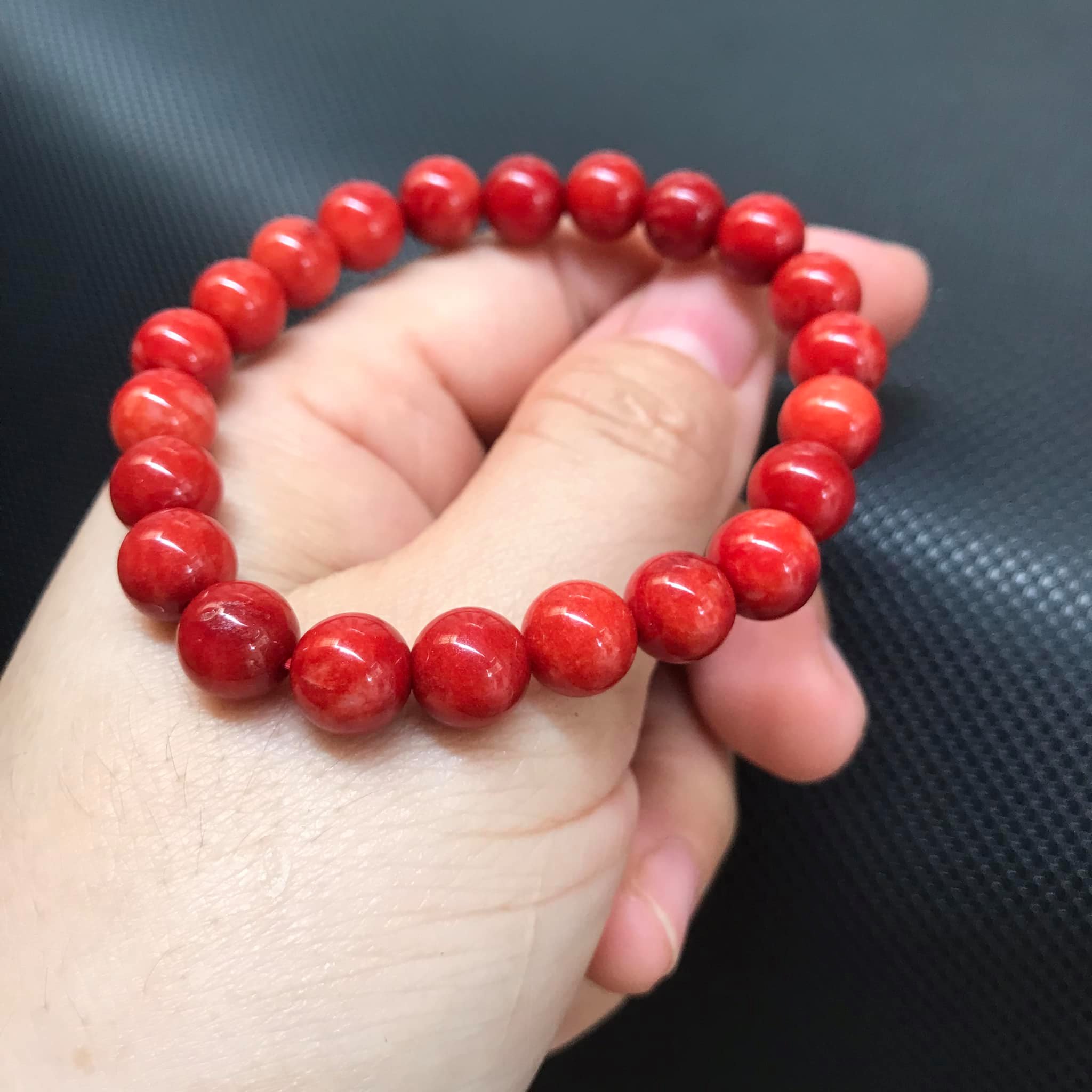 VÒNG TAY CẨM THẠCH HUYẾT size 8ly