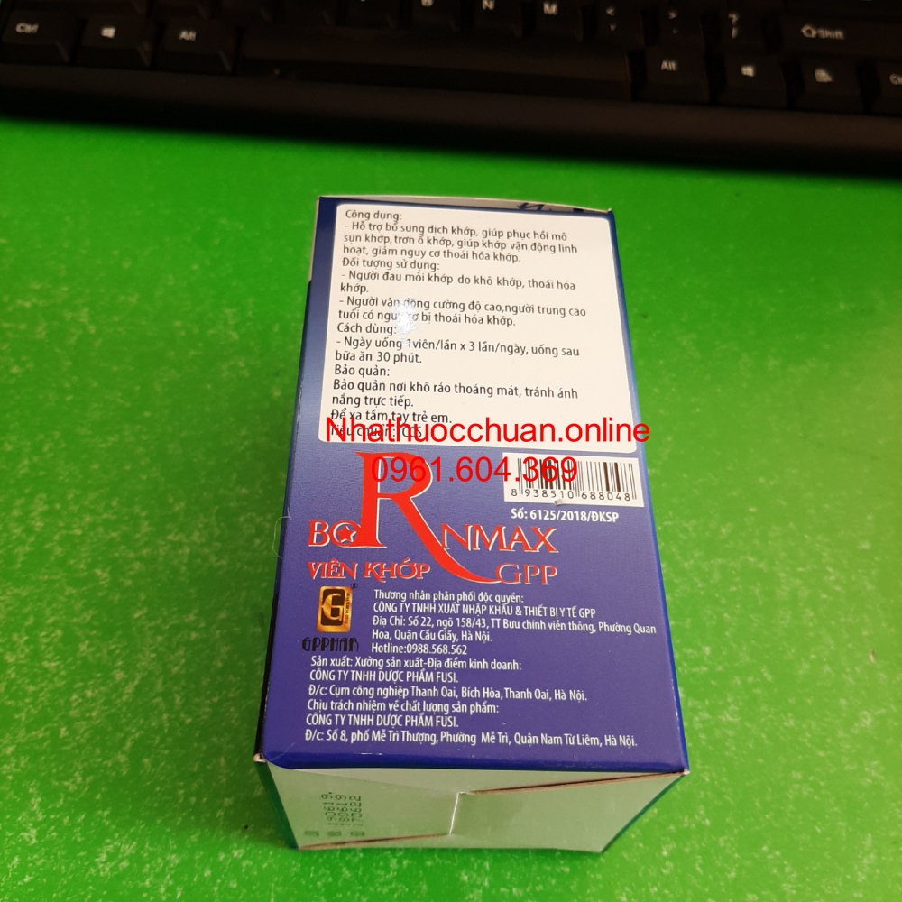 Viên Khớp Bornmax Gpp (Lọ 60V)