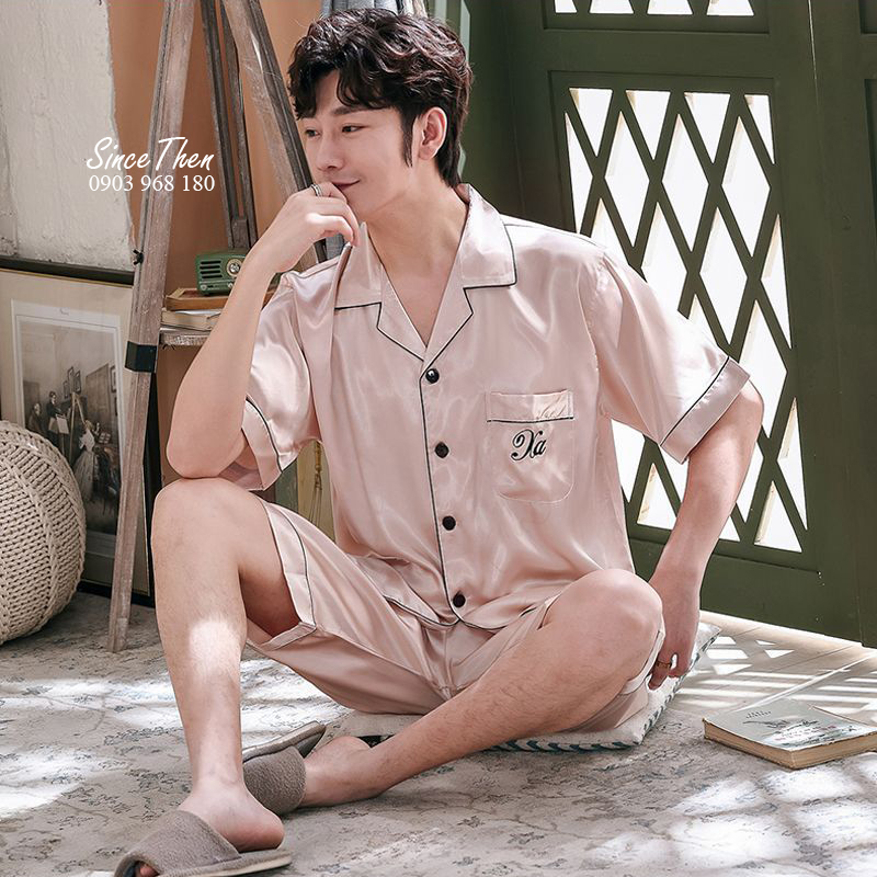 Bộ pijama đôi ngắn tay màu kem, đồ ngủ đôi nam nữ - Since Then