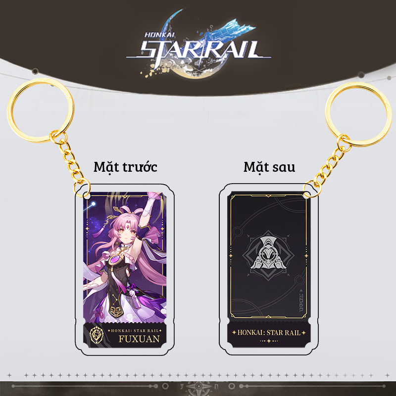 [29 mẫu] Móc khóa mica game Honkai: Star Rail - Mẫu 2 (Loại cao cấp - Hình in ép giữa 2 mặt mica) [T69 Shop]