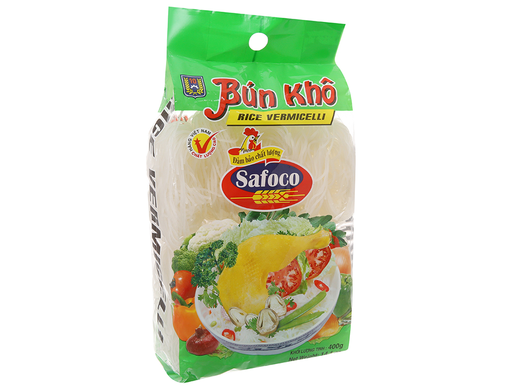 [HCM][Lốc 5 gói] Bún gạo khô Safoco gói 200g/ 400g