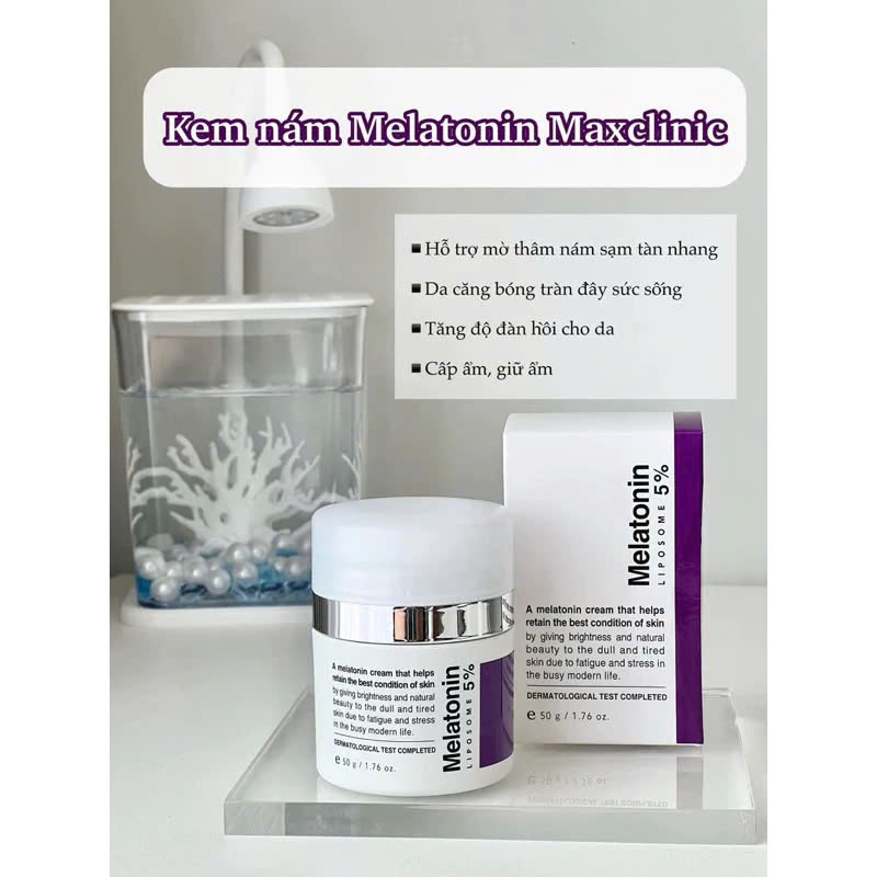 [ Hàng công ty - có tem phụ ] Kem dưỡng trắng da mờ nám Maxclinic 50g - 5% Melatonin.