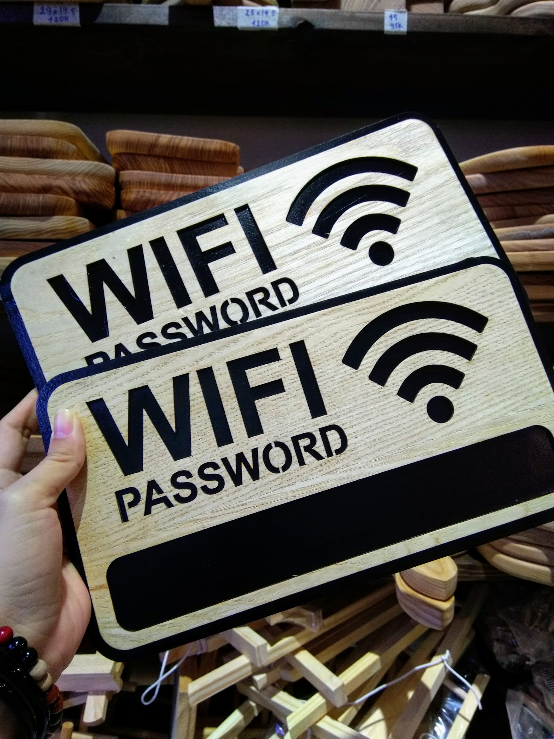Bảng gỗ Password Wifi - Xưởng LUXI decor