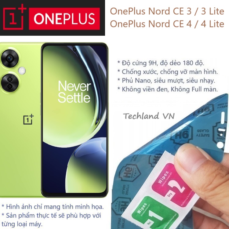 Cường Lực Phủ Nano Oneplus Nord CE 3 / 4 / 3 Lite / 4 Lite - Trong Suốt, Không Full Màn, Không Viền Đen