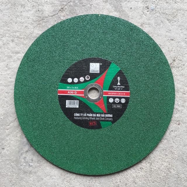 Đá mài đá cắt kim loại máy cắt sắt bàn đường kính 355mm đá cắt hải dương