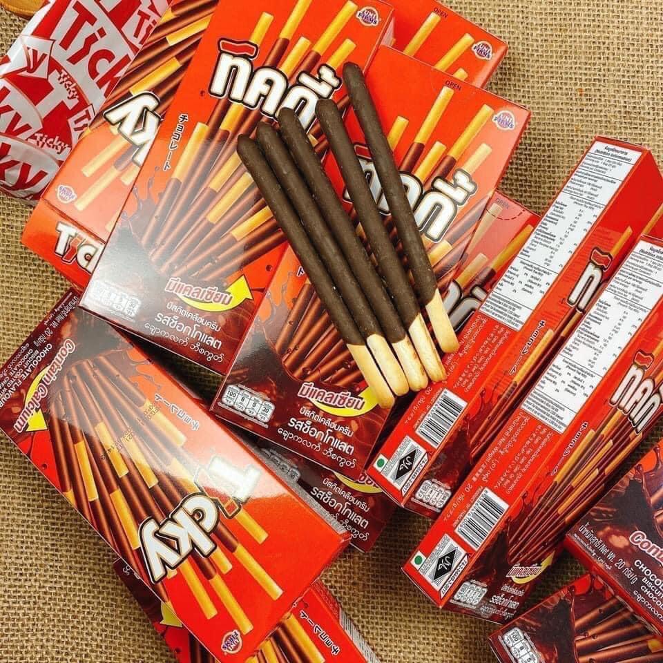 Bánh que Ticky Socola Sữa Thái Lan (hộp 20g/ 6que) siêu ngon vị socola