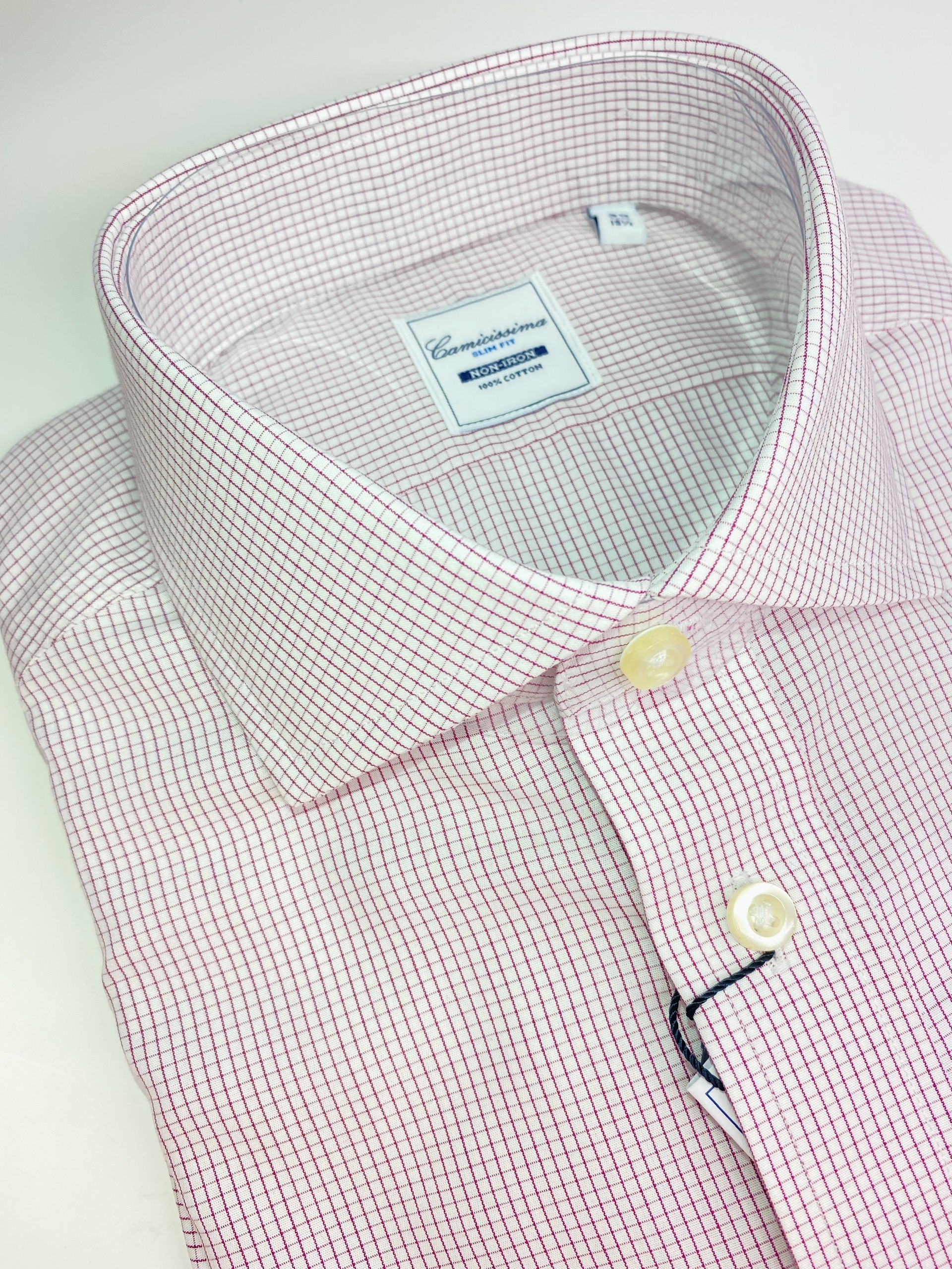 Camicissima Áo sơ mi nam  Slim Fit Non-iron 100% cotton