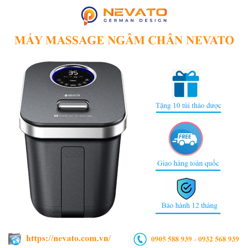 Máy Massage Chân Tăng Sức Đề Kháng Nevato NVF605 Tặng 10 Túi Thảo Dược Ngâm Chân cao cấp