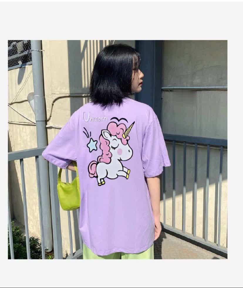 Áo phông in 3d Unicorn Chất cotton