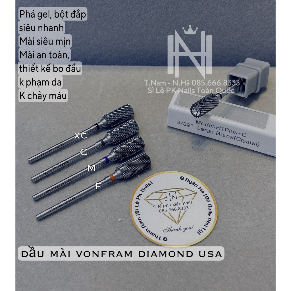 Đầu mài móng, đầu mài kim cương, đầu mài bo tròn , đầu mài Vonfram usa cao cấp
