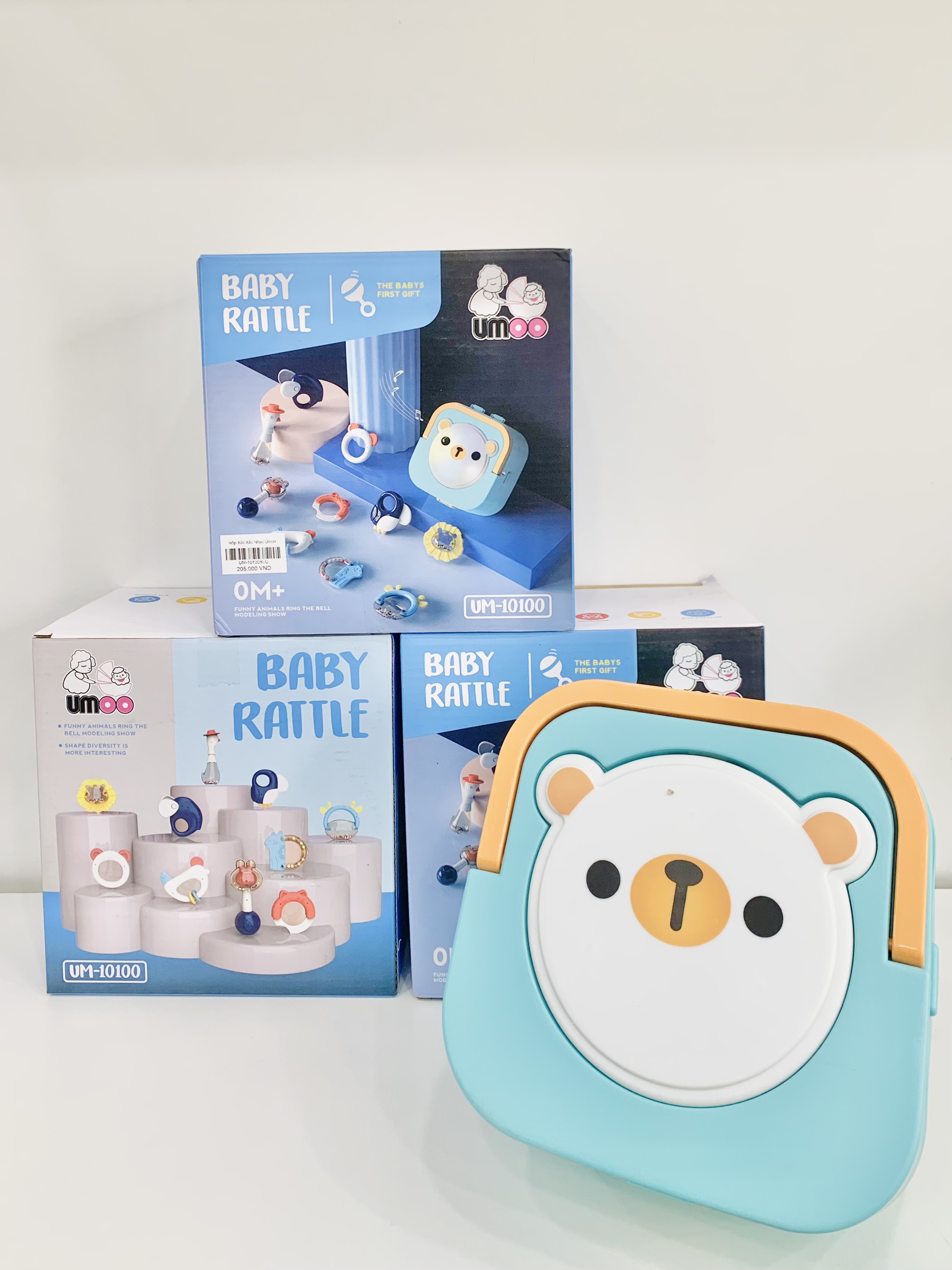 Hộp xúc xắc gặm nướu có đèn nhạc umoo