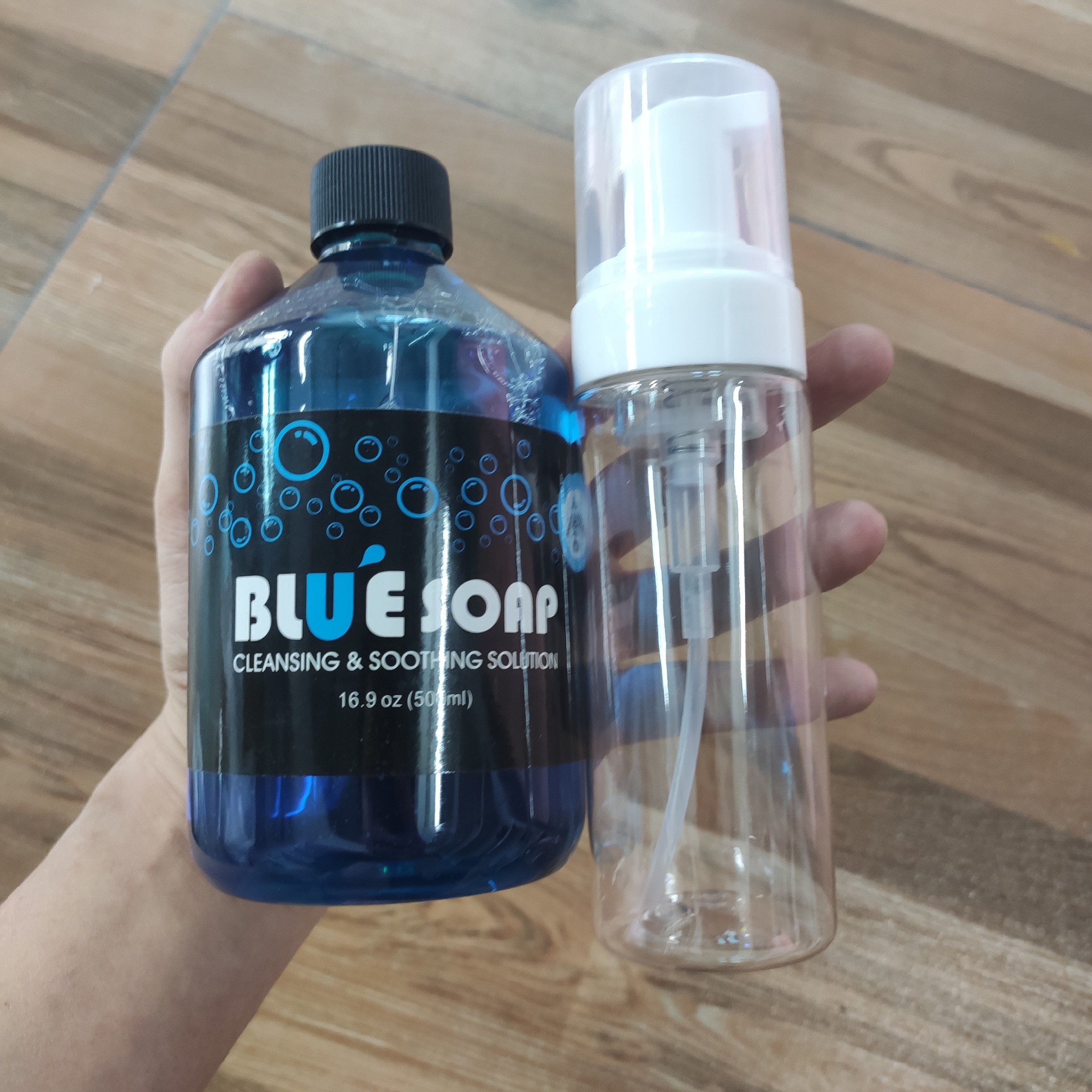 Dung dịch Blue Soap 500ml Tạo Bọt Lau Mực Xăm