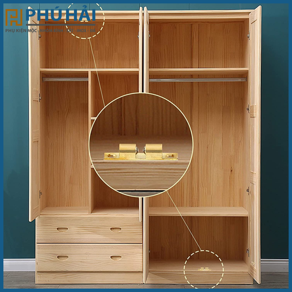 Chốt cửa bi đồng thau 4F, 5F, 6F