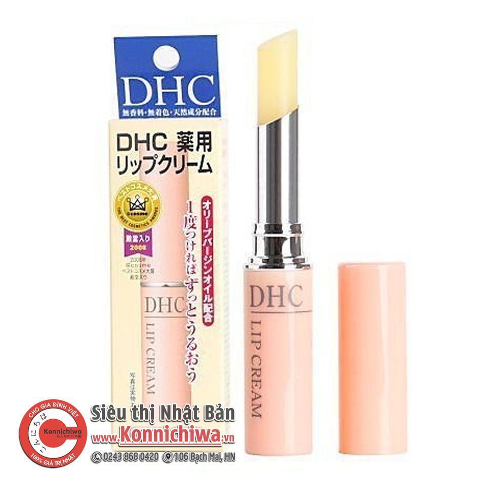 Son Dưỡng Môi DHC Lip Cream 1,5g Nhật Bản chính hãng nhiều loại, dưỡng ẩm, chống nắng, dưỡng ẩm có màu Nội Địa Nhật