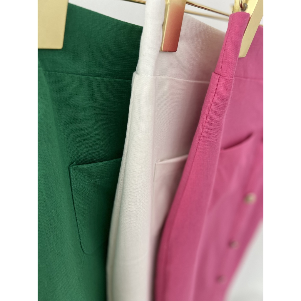 Set váy Linen dày dặn, xinh xỉu