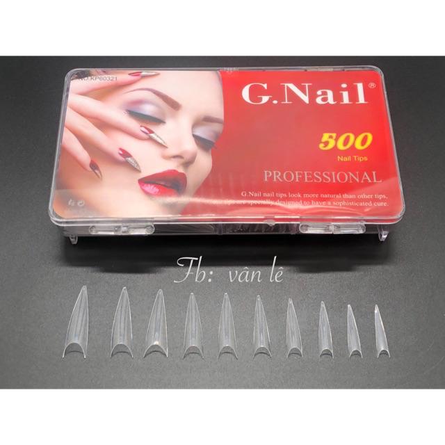 Móng nối nhọn phom dài chuẩn đẹp hộp 500 móng