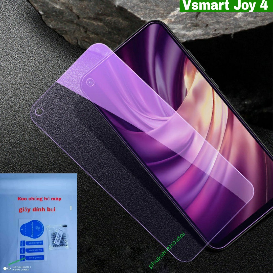 Cường lực Vsmart Live / Live 4 / Joy 4 / Aris / Active 3 màn tím chống tia UV hại mắt 9H / 2.5D ( tặng keo chống hở mép )