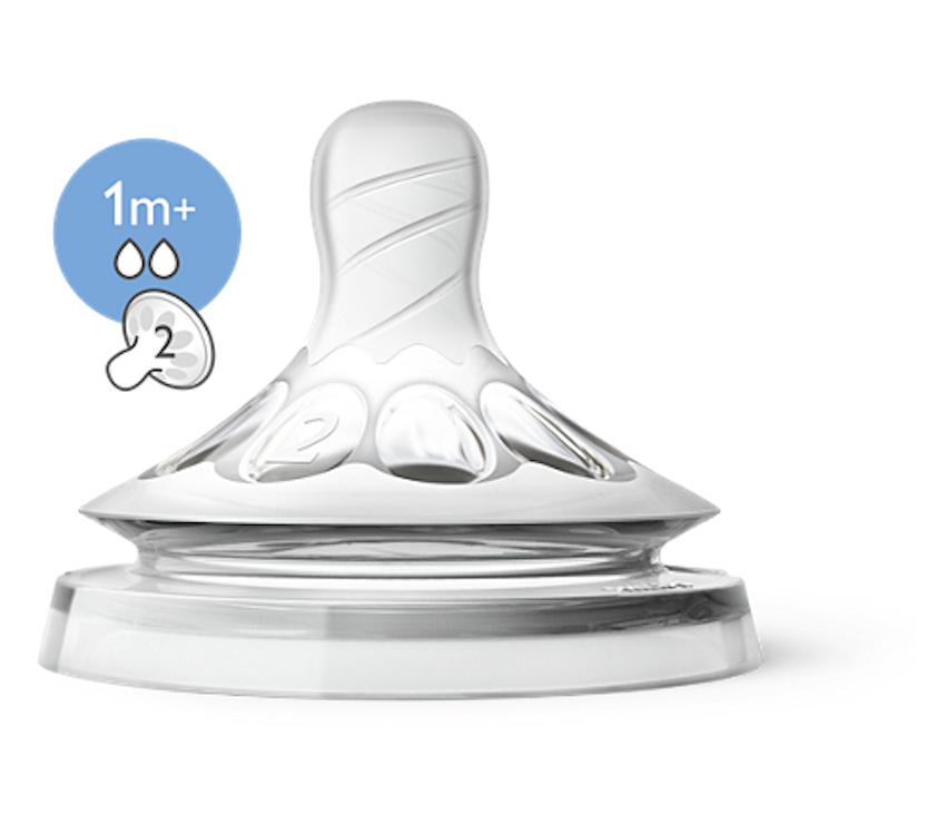02 Núm Ti Philips AVENT Natural số 2 (Cho bé từ 1tháng+)