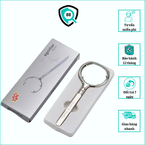 Kính lúp phóng đại của nga với đường kính 60mm độ phóng đại 8x có tay cầm làm bằng hợp kim kẽm