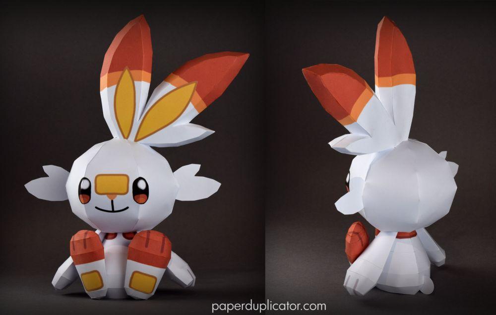 [HCM]Mô hình giấy [Pokemon Sword and Shield] Scorbunny