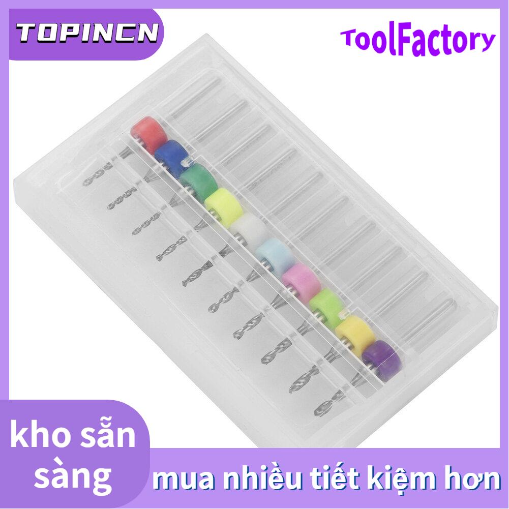 Bộ 10 mũi khoan siêu nhỏ cacbua vonfram 1.1-2.0mm dụng cụ, cho bảng mạch in pcb