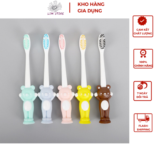 Set 4 Bàn Chải Đánh Răng Trẻ Em Xuất Nhật Cho Bé ( hình thú thỏ, gấu )