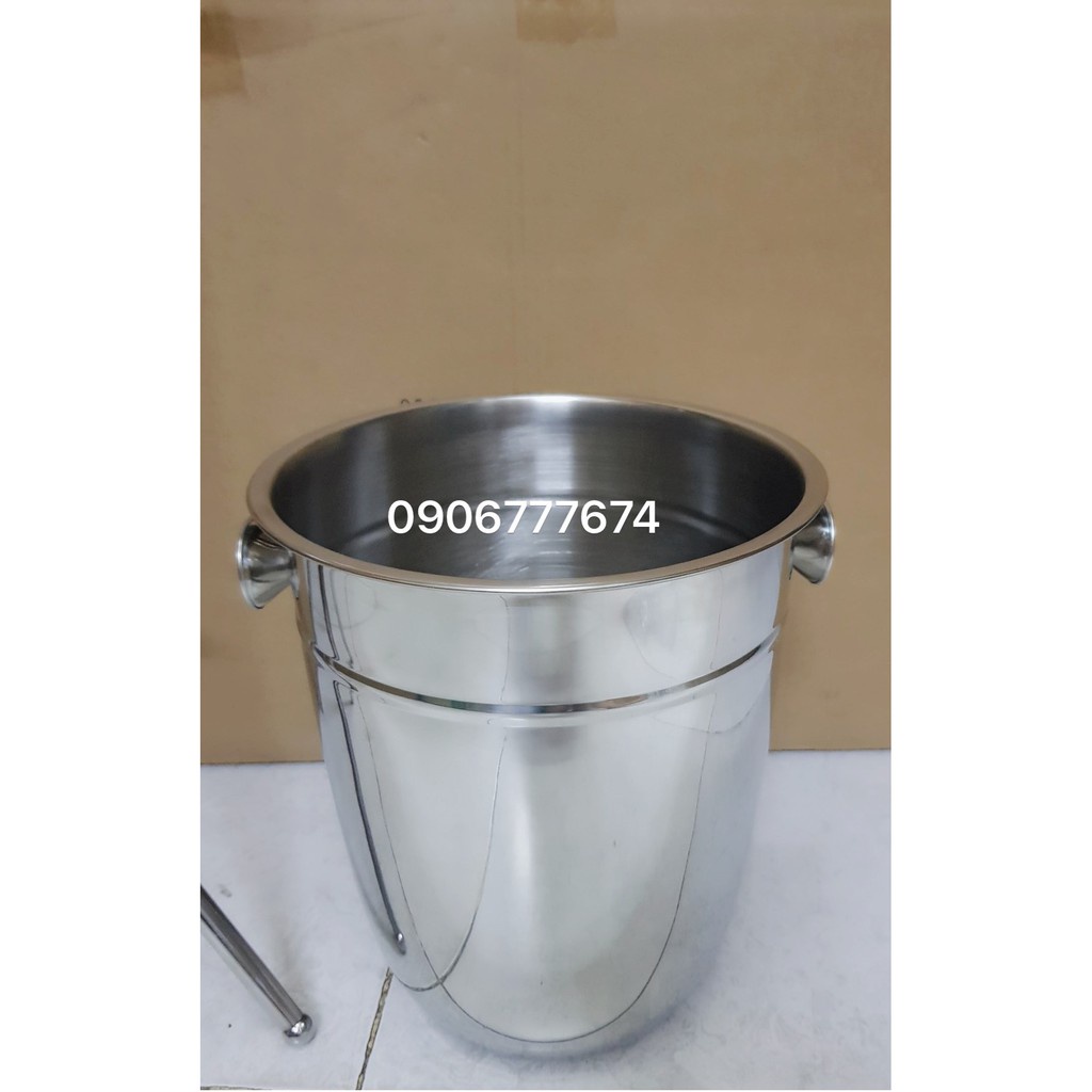 Bộ xô ướp lạnh rượu vs chân xô xếp inox 304