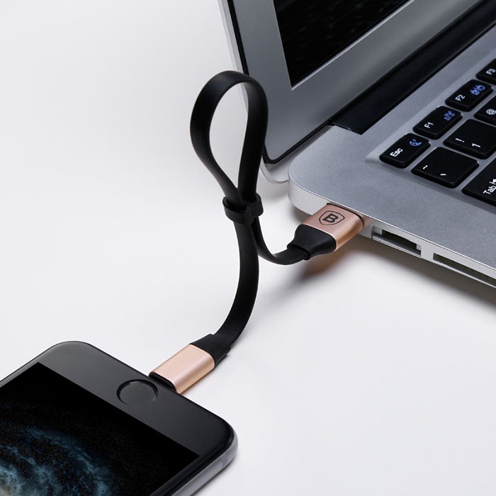 Cáp Sạc iPhone Baseus 23cm ✓Siêu Tiện Lợi ✓ 2 Trong 1 cho iPhone iPad Android
