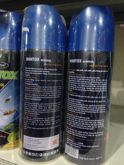 Xịt muỗi HANTOX Aerosol (Hương chanh/Hương ngàn hoa)- chai 600ml