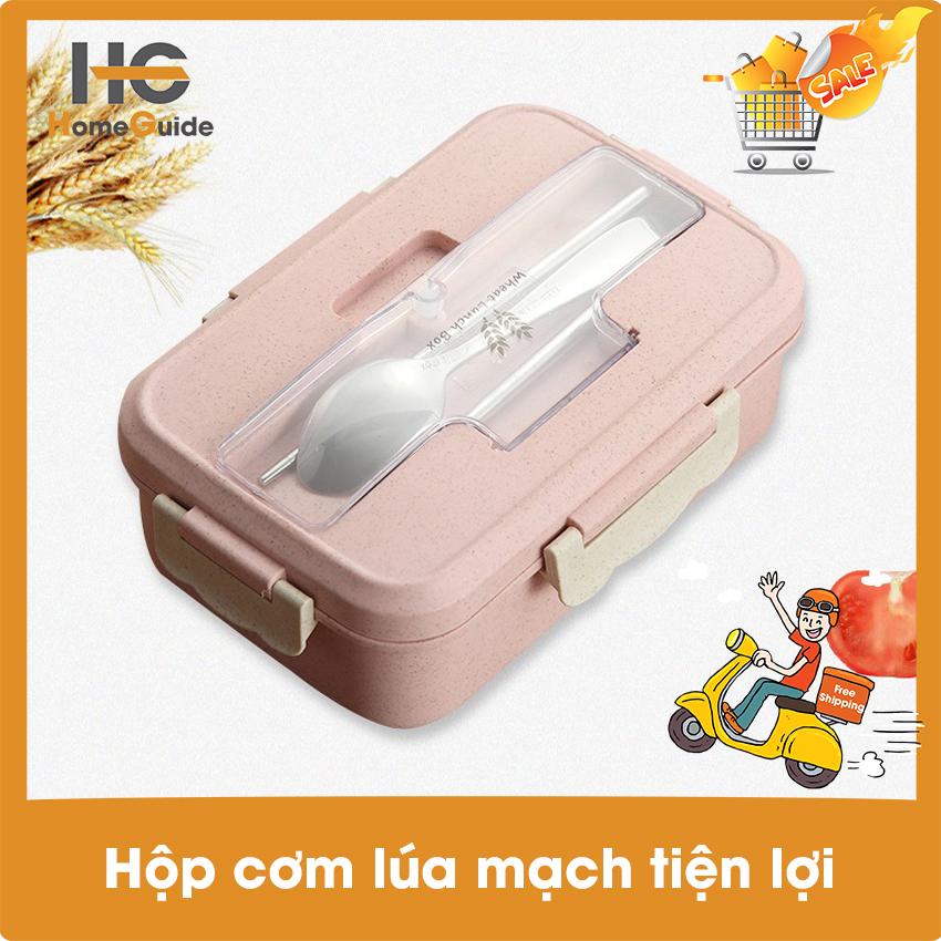 Hộp đựng cơm lúa mạch HG05 , Hộp đựng cơm lúa mạch 1 ngăn, camen đựng cơm lúa mạch - HOMEGUIDE