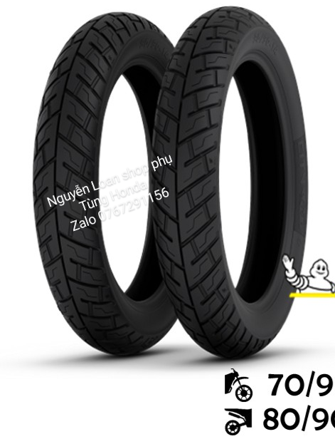 Sản phẩm chính hãng Michelin, nhập khẩu từ Thái Lan Cặp vỏ xe Honda Future 1 hãng Michelin size 70/90-17 và 80/90-17 gai CITY PRO dùng ruột Dòng lốp được nhiều khách hàng tin dùng.