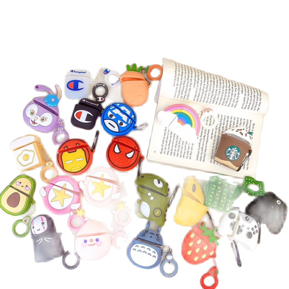 Ốp Lưng AirPods Silicone nhiều hình dễ thương. Case chống sốc cho tai airpod