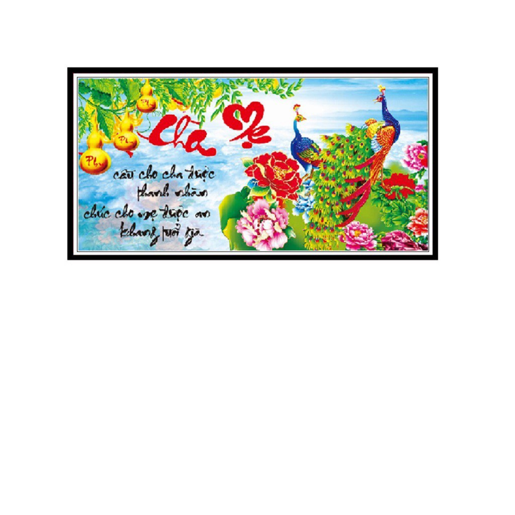 Tranh đính đá cao cấp Venus Cha Mẹ- KT:90x45cm