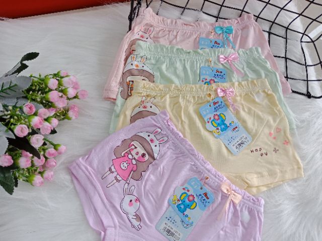 Set 5 quần chip thỏ cho bé gái 10-30kg