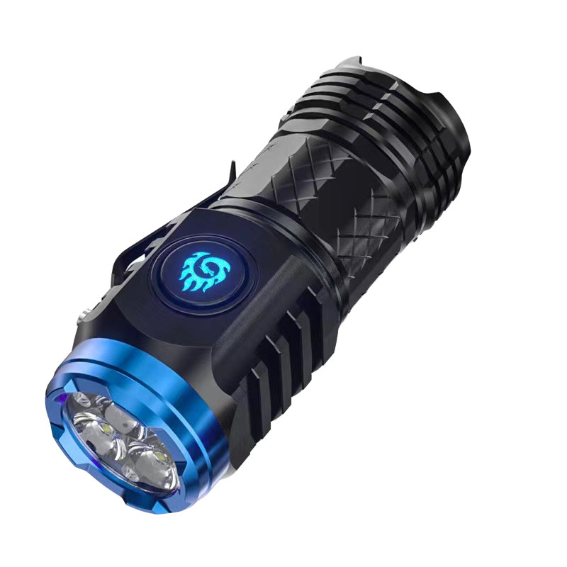 German Super Lighting Flashlight Mini Portable Thumb Light Waterproof Flashlight Ultra Long Life Flashlight Brightness Adjustable Flashlight Camping Flashlight迷你超强手电