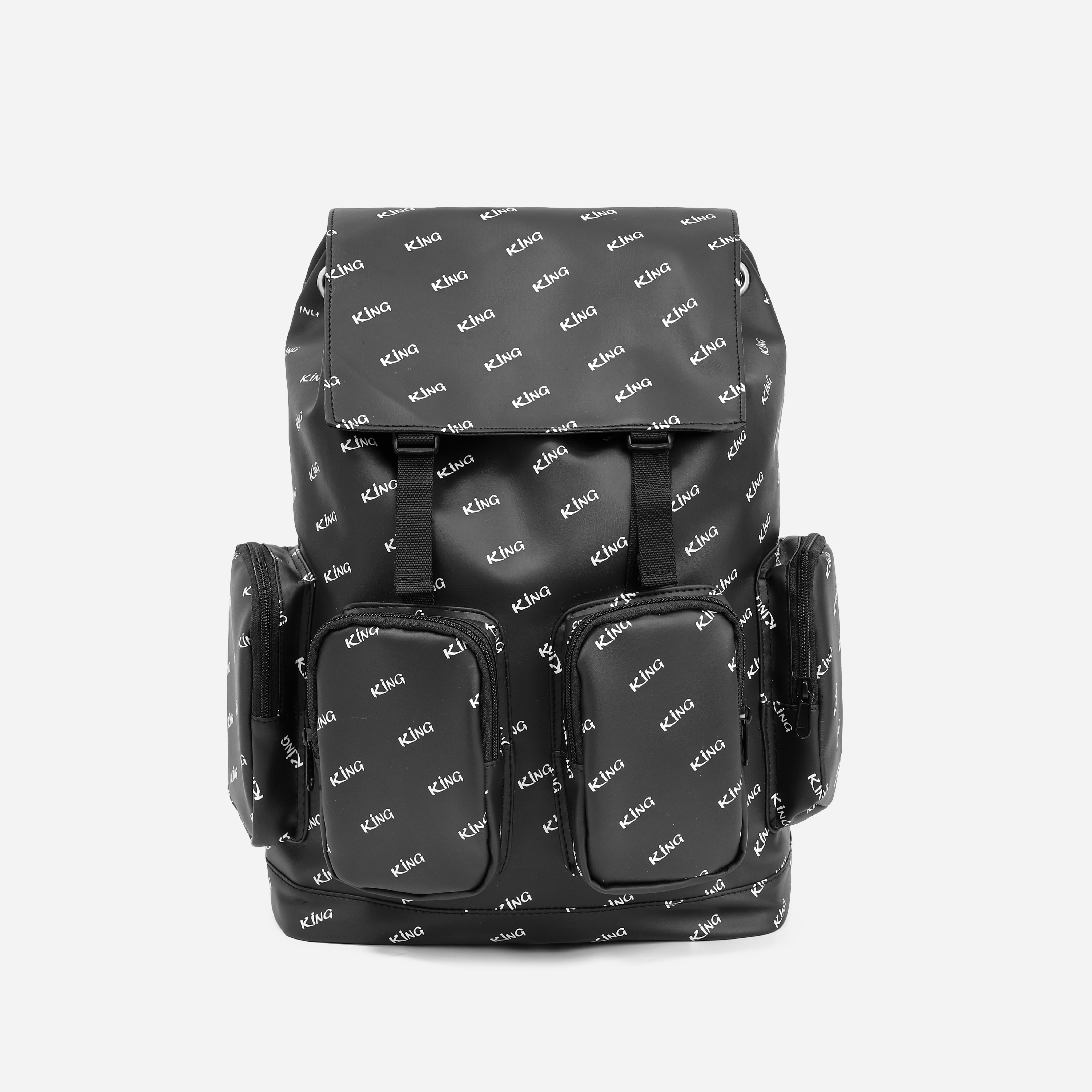 Balo Da Backpack Unisex Chống Nước Balo Backpack King 2-Màu Đen king