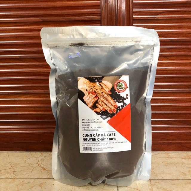 1 Kg Bã cà phê Khô (bã cafe ) cực thơm đắp mặt và body .