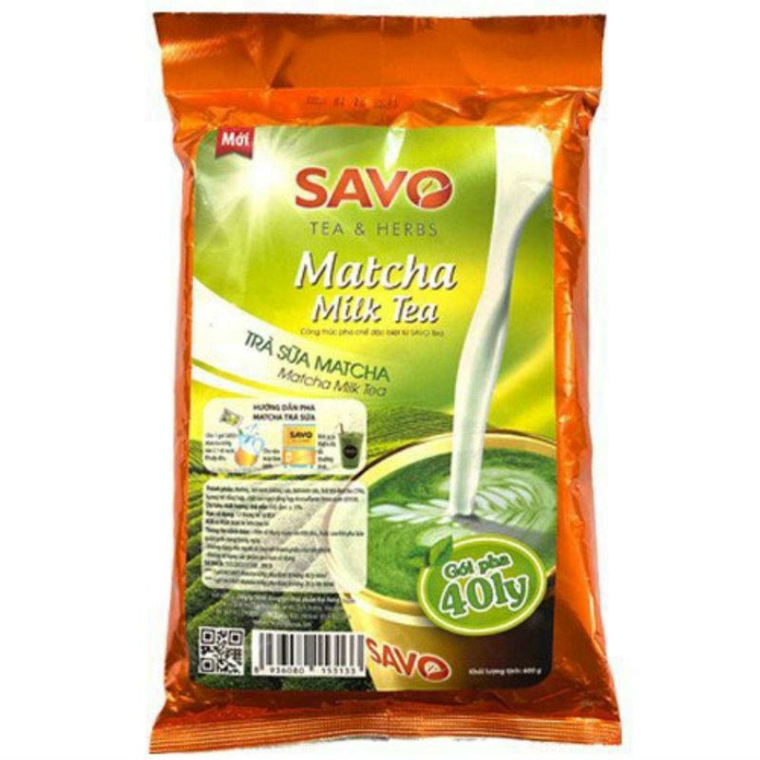 Trà sữa matcha SAVO (Túi 600g) - Nguyên liệu trà sữa