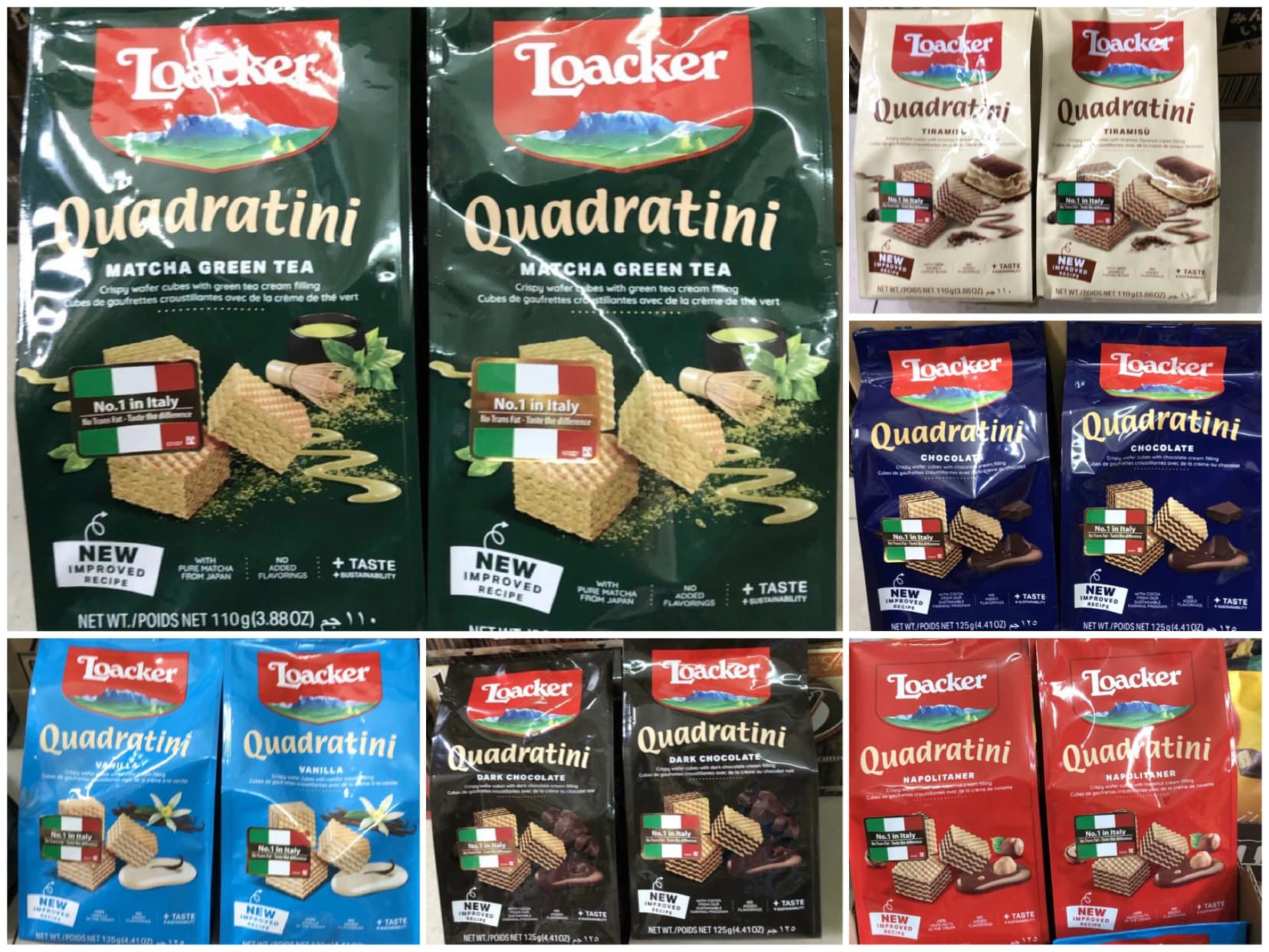 [NEW THÁNG 12/2026]Bánh Xốp Ý Loacker Quadratini 125g - 8 Vị