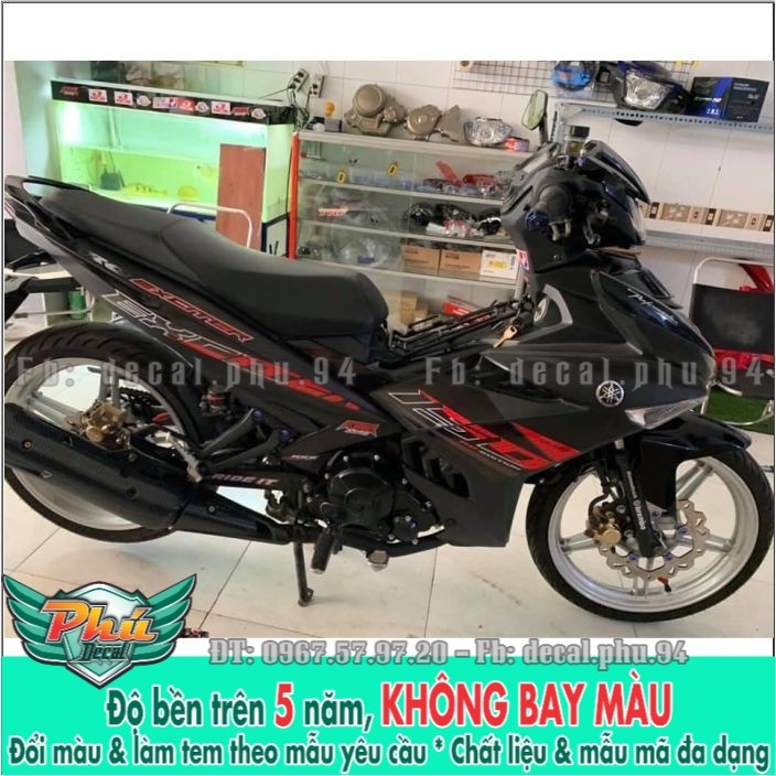 Tem rời Exciter 150 đỏ đen nhám mẫu mới 2020 (X)